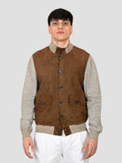 Giubbino WINSTON TWILL suede pecan WINSTON TWILL PECAN THE JACK LEATHERS 