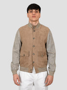 Giubbino WINSTON TWILL suede vanilla WINSTON TWILL VANILLA THE JACK LEATHERS 