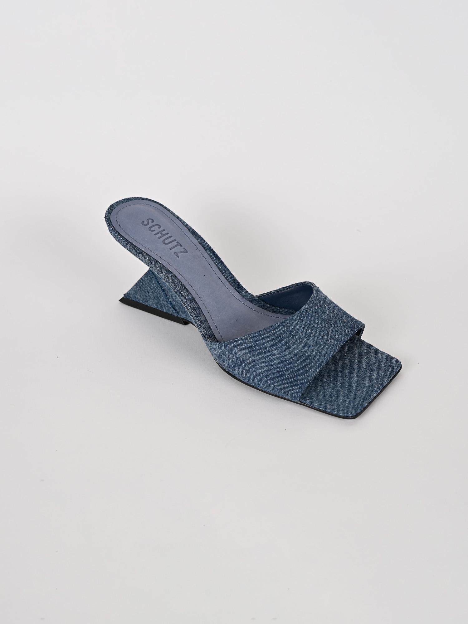 Mules donna denim tacco sculpture S220010002 DENIM SCHUTZ 