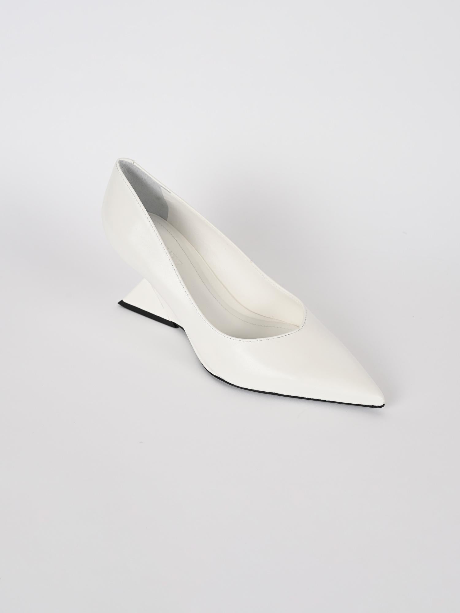 Décolleté donna bianco tacco sculpture S222010001 WHITE SCHUTZ 