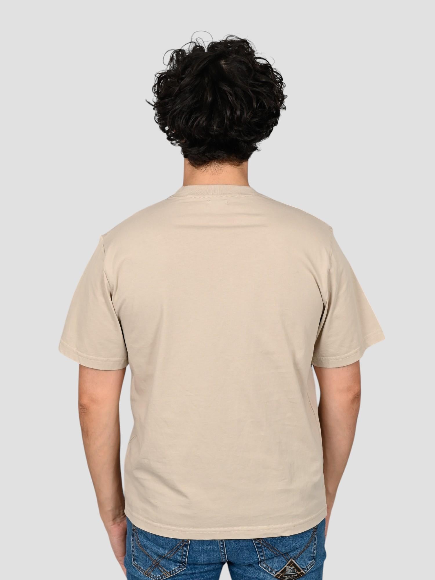 T-shirt beige MR. BOX ANCHOR SS260011A BEIGE INTHEBOX 