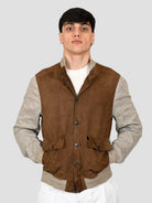 Giubbino WINSTON TWILL suede pecan WINSTON TWILL PECAN THE JACK LEATHERS 
