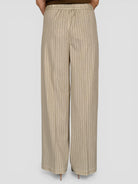 Pantalone donna FD3922 gessato FD3922 CREMA CIRCOLO 1901 