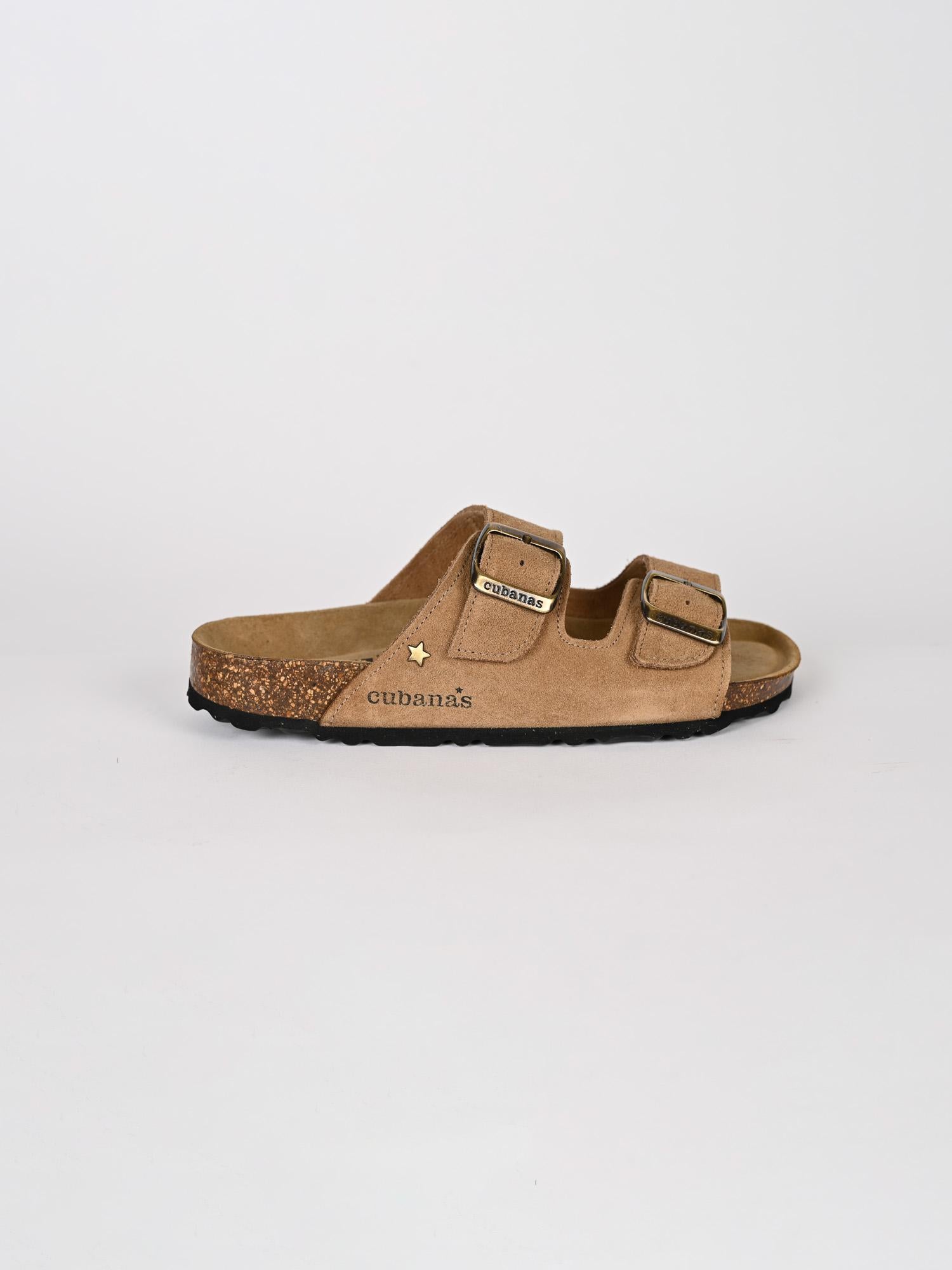 Sandalo donna AMALIA beige in suede AMALIA102 BEIGE CUBANAS 