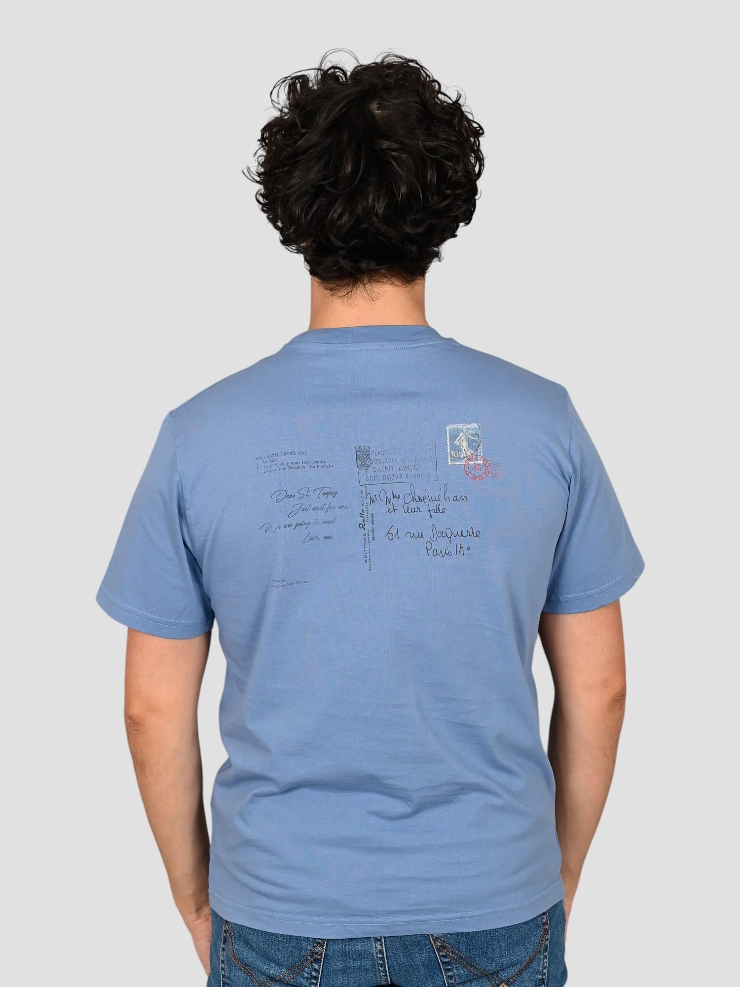 T-shirt blue jeans POCKET POSTCARD SS260016 BLUE JEANS INTHEBOX 