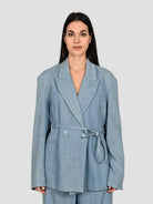 Giacca denim S25J801 chambray chiaro S25J801 CELESTE TENSIONE IN 