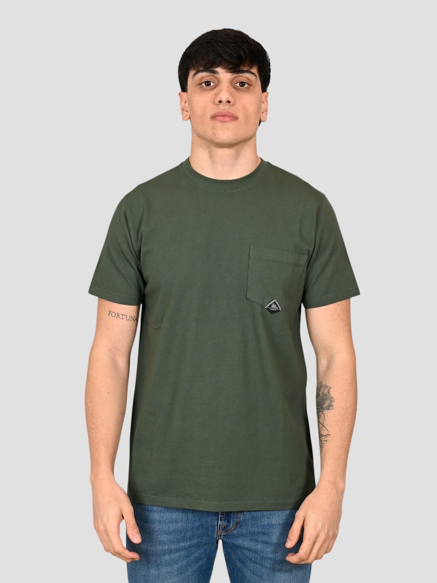 T-shirt university green POCKET MAN POCKET MAN UNIVERSITY GREEN ROY ROGER'S 