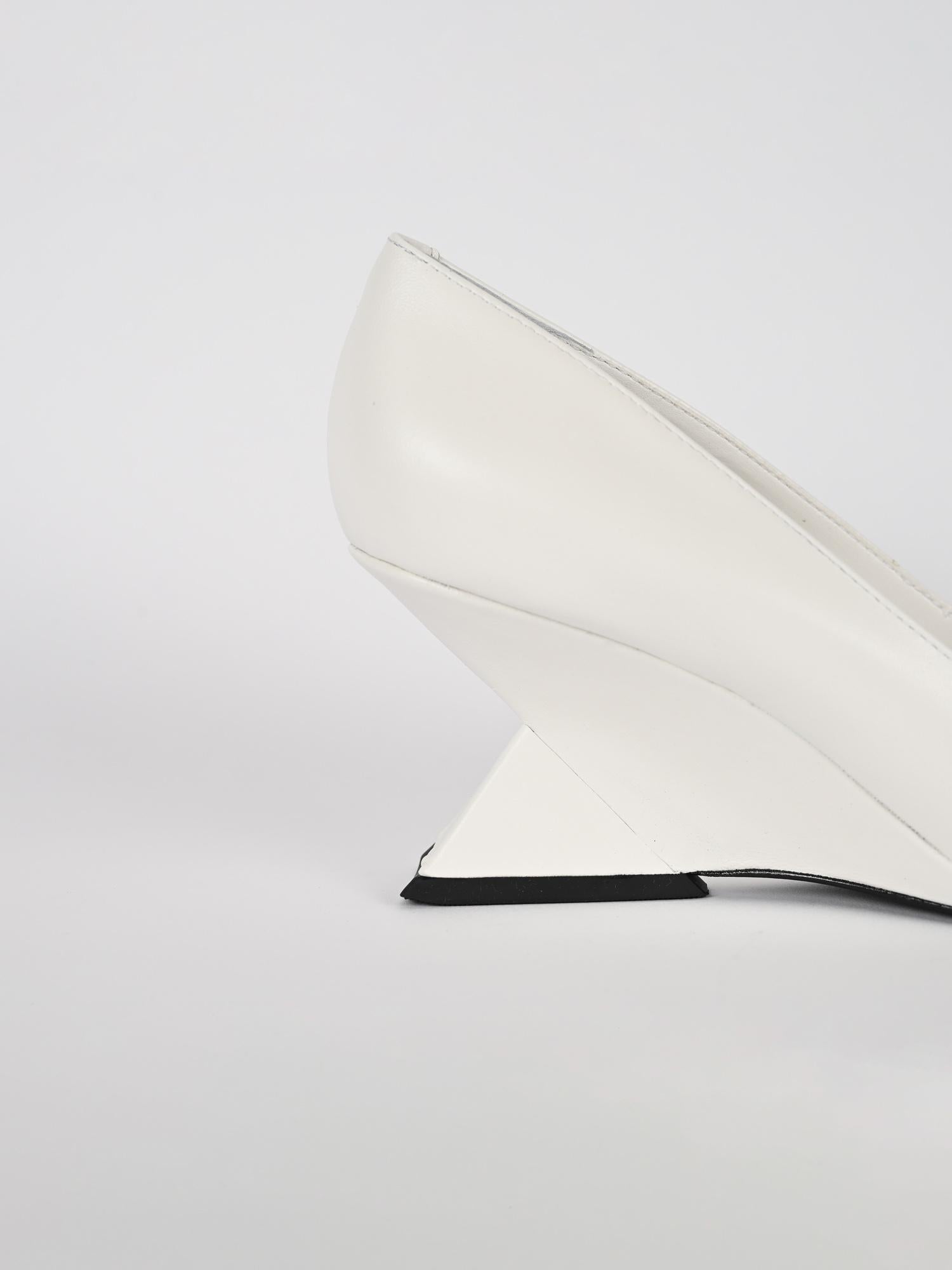 Décolleté donna bianco tacco sculpture S222010001 WHITE SCHUTZ 