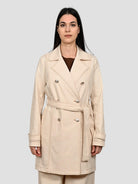 Trench panna WW31604 effetto denim WW31604 PANNA WHITE WISE 