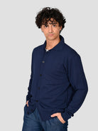 Cardigan camicia WO 2035 0023 blu WO 2035 0023 BLU WOOL & CO. 