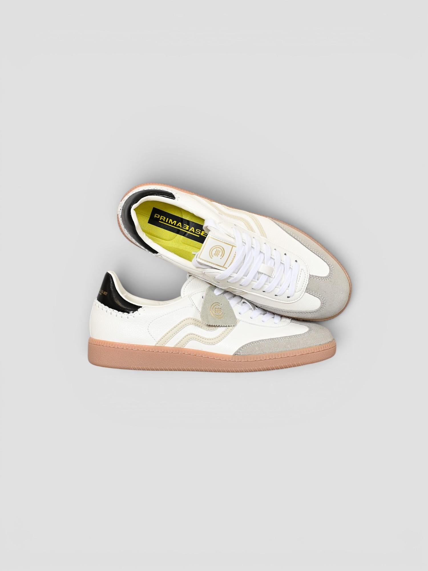 Sneakers pelle 50461 004 bianca nero 51461 004 PRIMABASE 