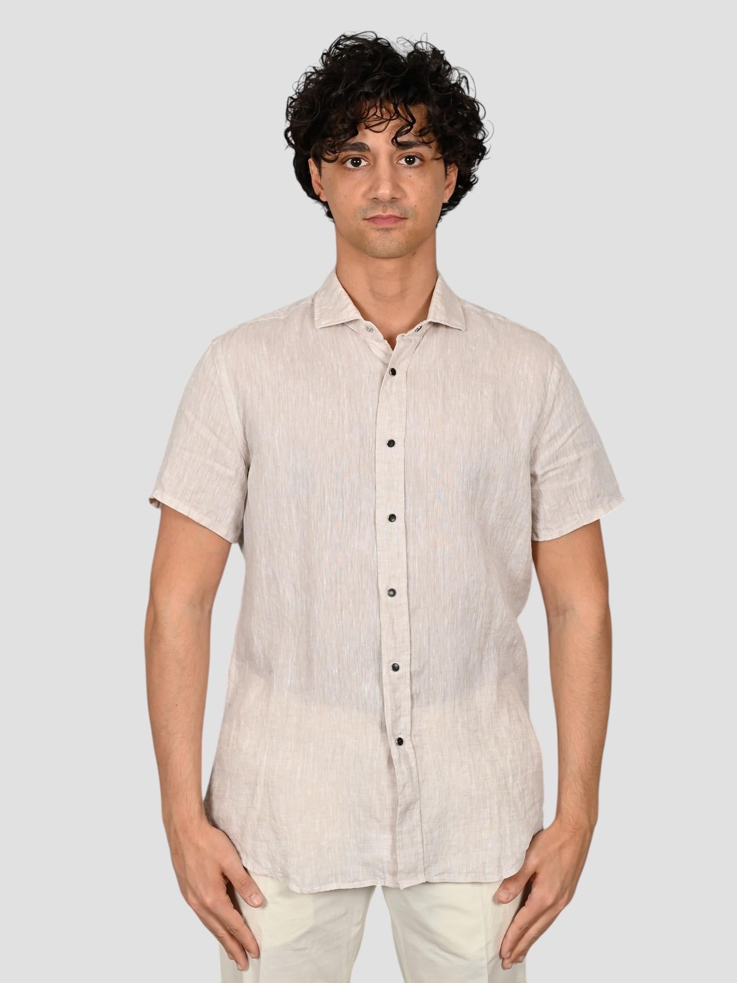 Camicia sabbia 16U4 8837 puro lino 16U48837 002 MARCUS 