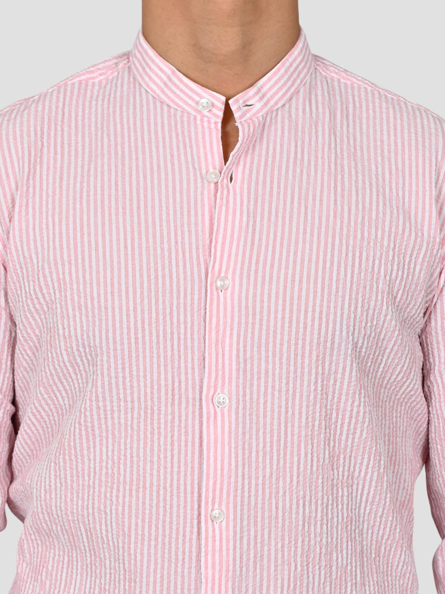 Camicia coreana ZF24 8158 rigata rossa ZF248158 005 MARCUS 
