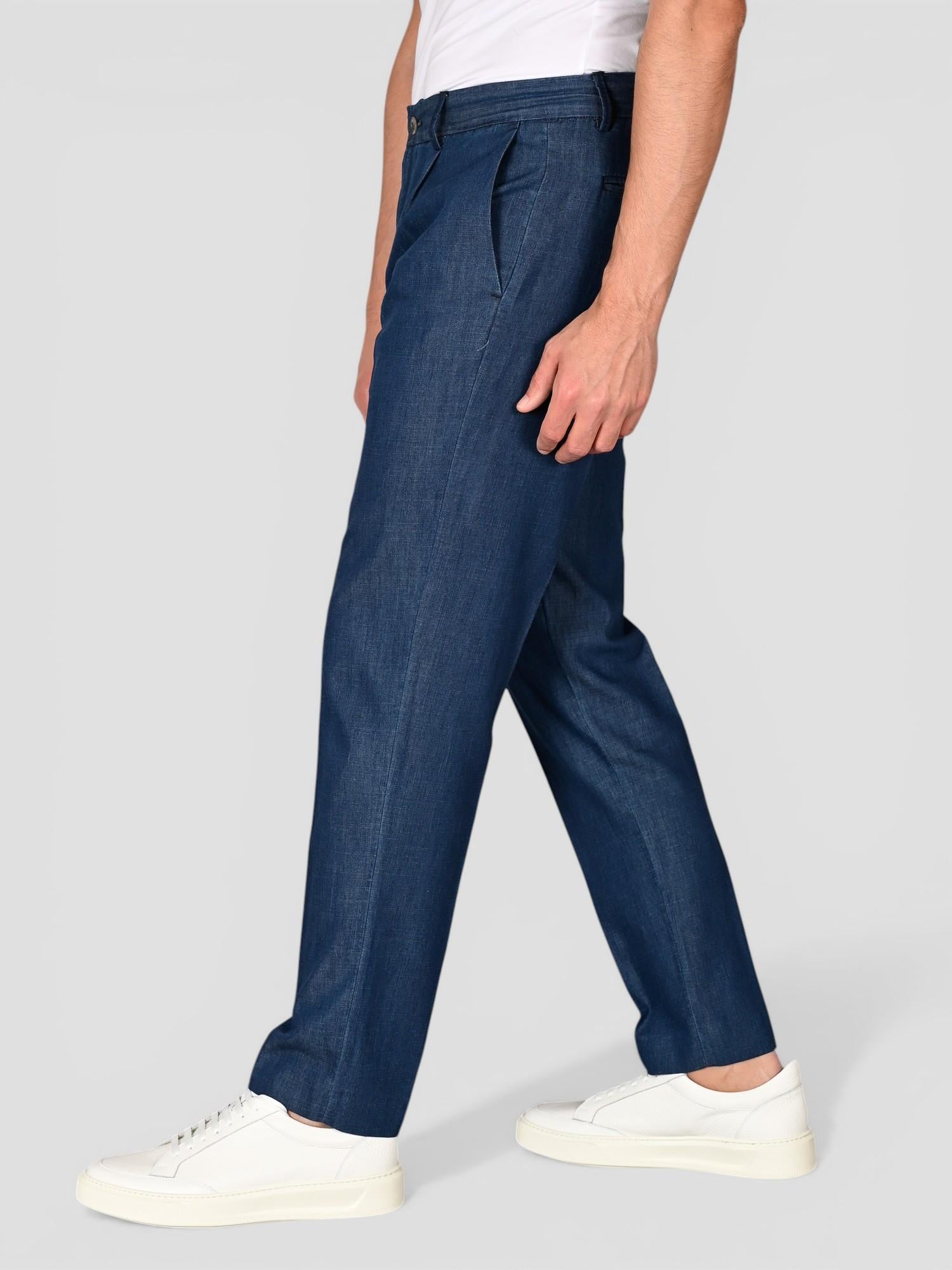 Abito denim SUIT 539 lino cotone SUIT539 DENIM BOB 