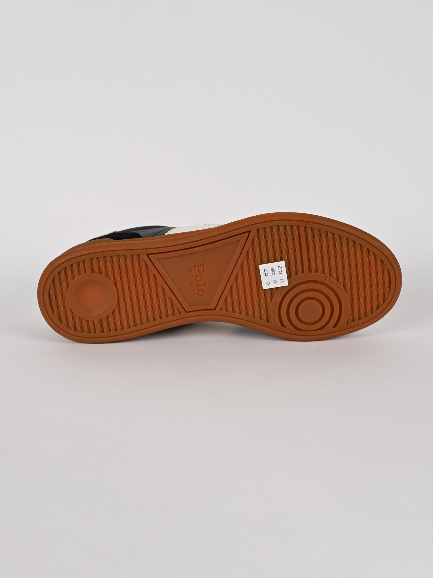 Sneaker heritage aera black pelle camoscio HRT AERA PP SK-LTL BLK/WHT POLO RALPH LAUREN 