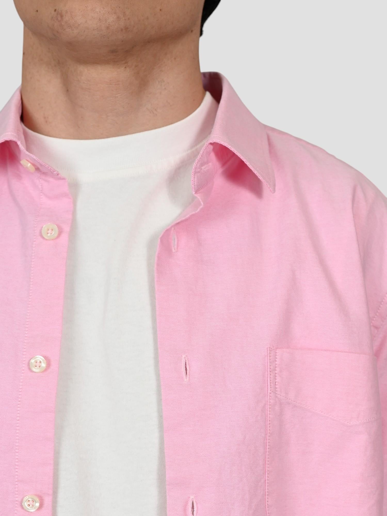 Shirt button down OXFORD NEW stripe SHIRT BOTTON WHITE PINK ROY ROGER'S 