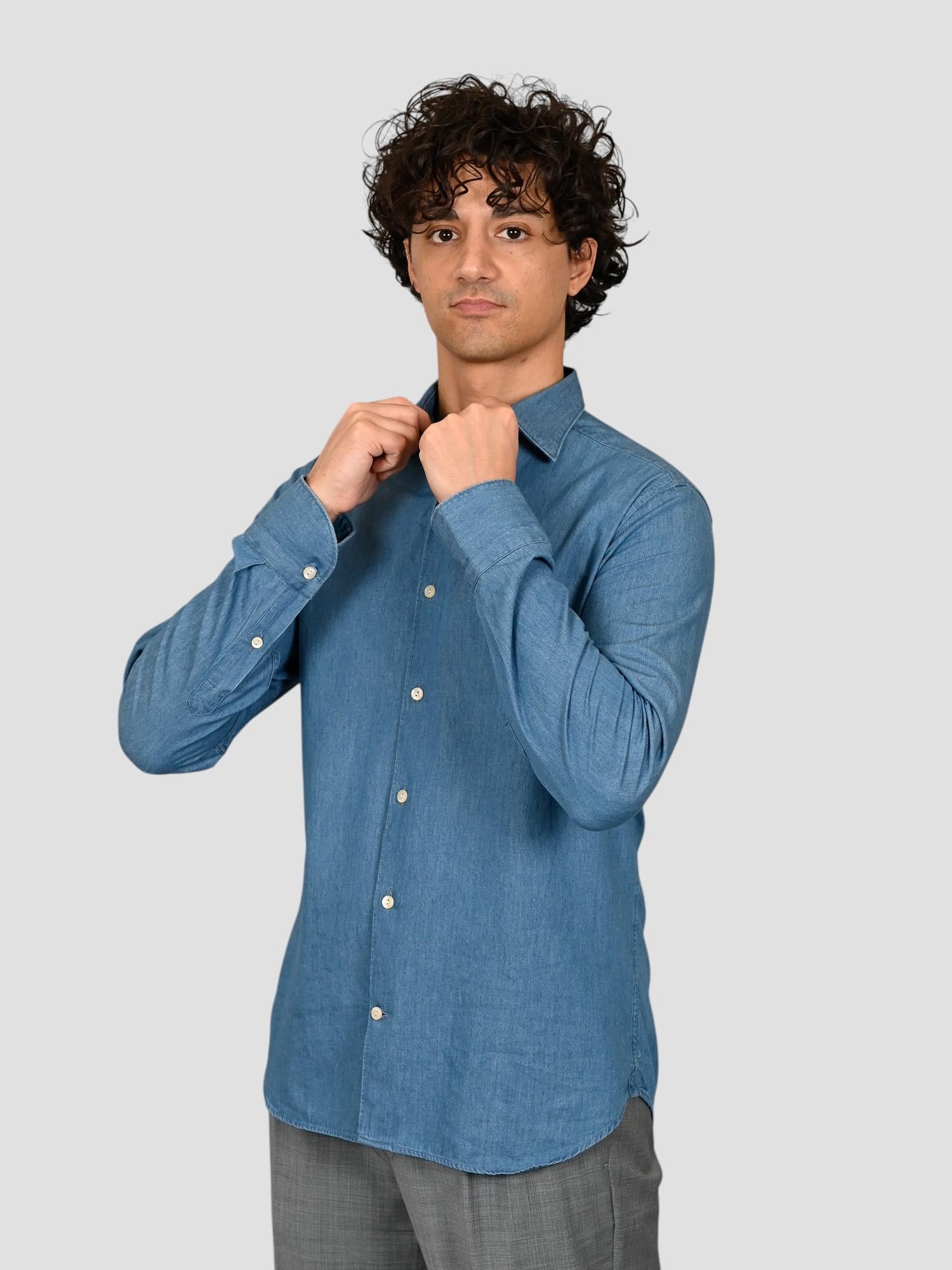 Camicia denim 1RLANM2UZ leggero 1RLANM2UZ2 DENIM TINTORIA MATTEI 