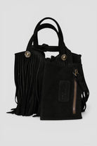 Secchiello frange SUEDE NERO artigianale SECCHIELLO NERO ALBERTO LUTI 