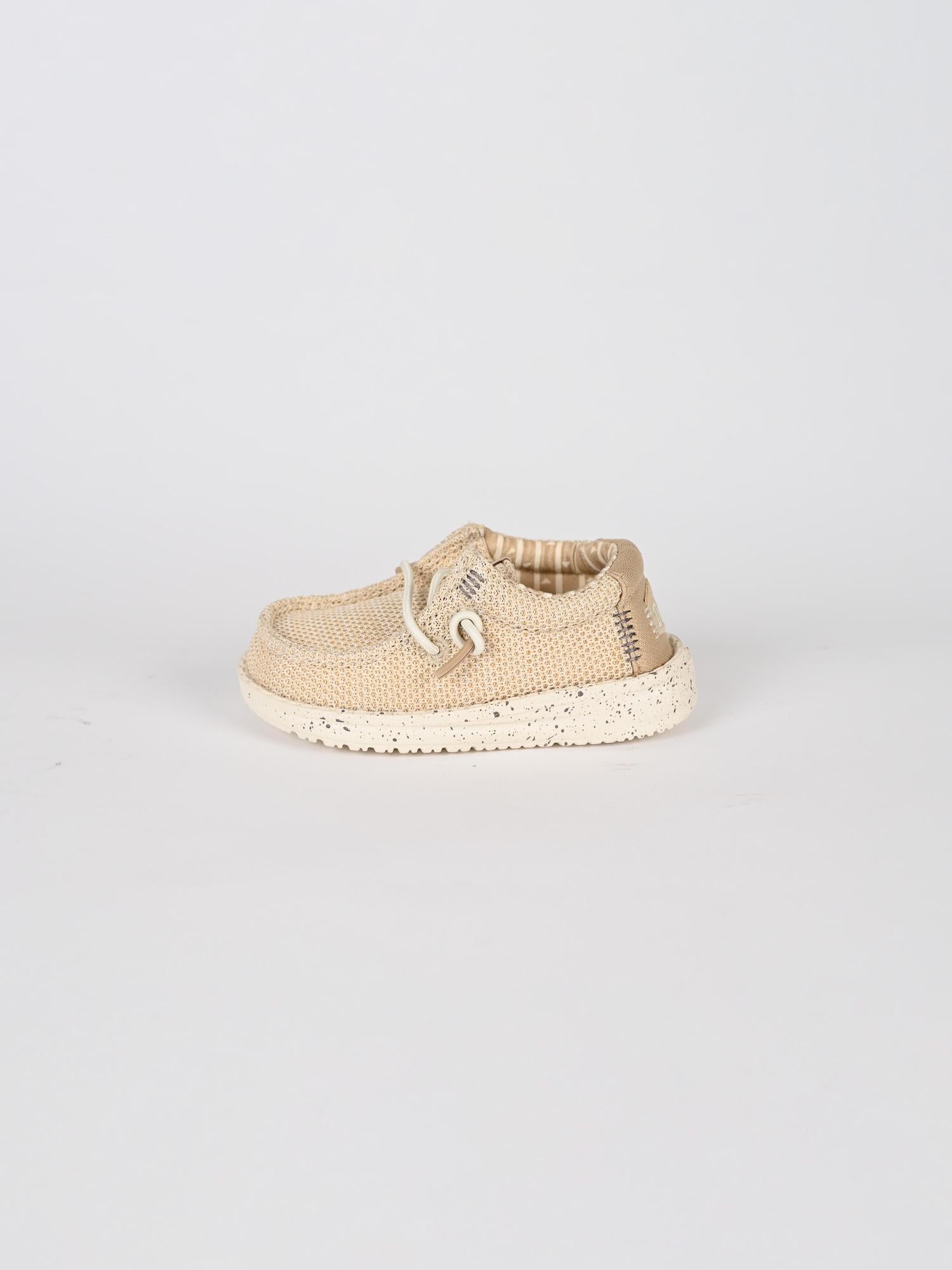 Slip-on teen WALLY STRETCH cream WALLY T STRETCH CREAM HEY DUDE 