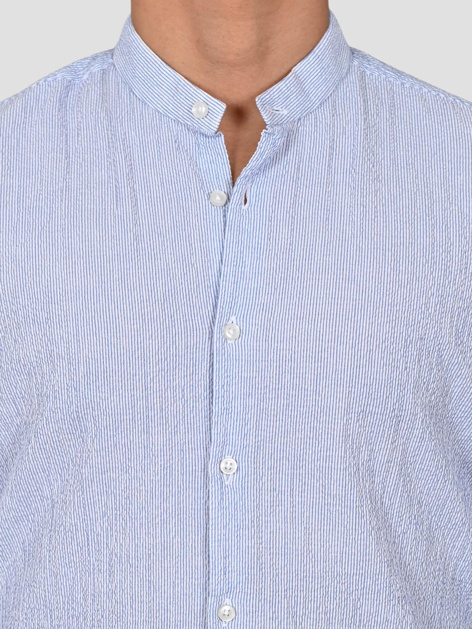 Camicia coreana ZF24 8163 seersucker rigata ZF248163 003 MARCUS 