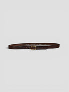 Cintura pelle 933 MORO fibbia ottone 933/25 MORO ALBERTO LUTI 