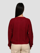 Cardigan giacca WW31065 ciliegio traforato WW31065 CILIEGIO WHITE WISE 