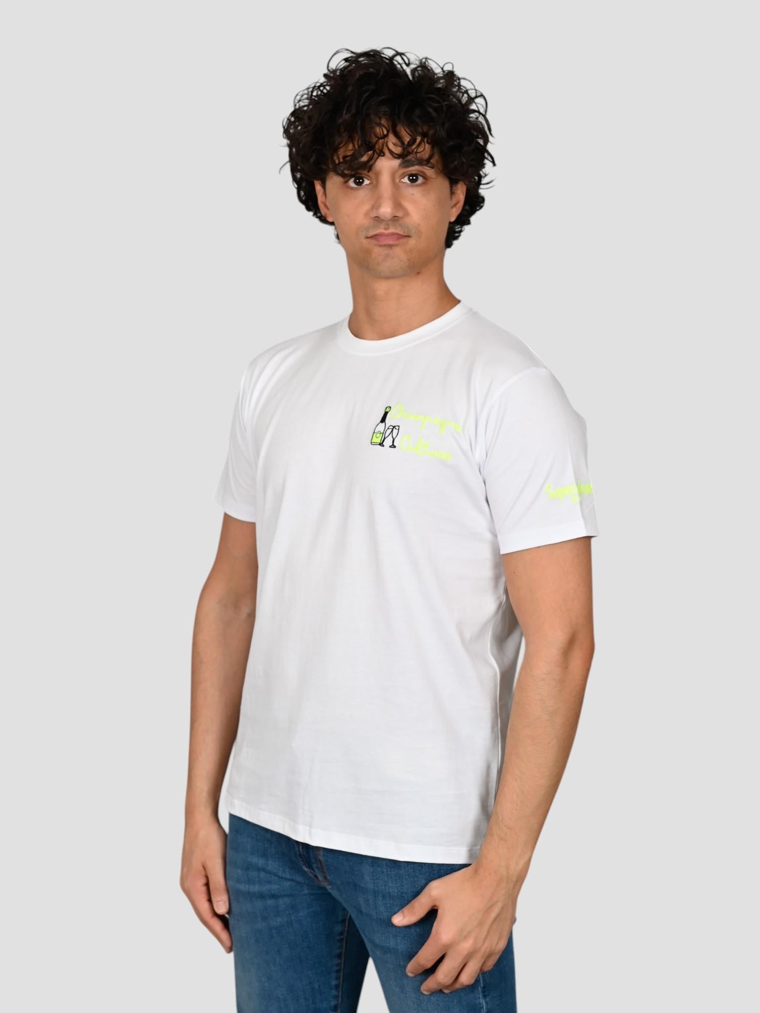 T-shirt A1119 NERO champagne culture<BR/> A1119 WHITE SUPERCULTURE CLOTHING 