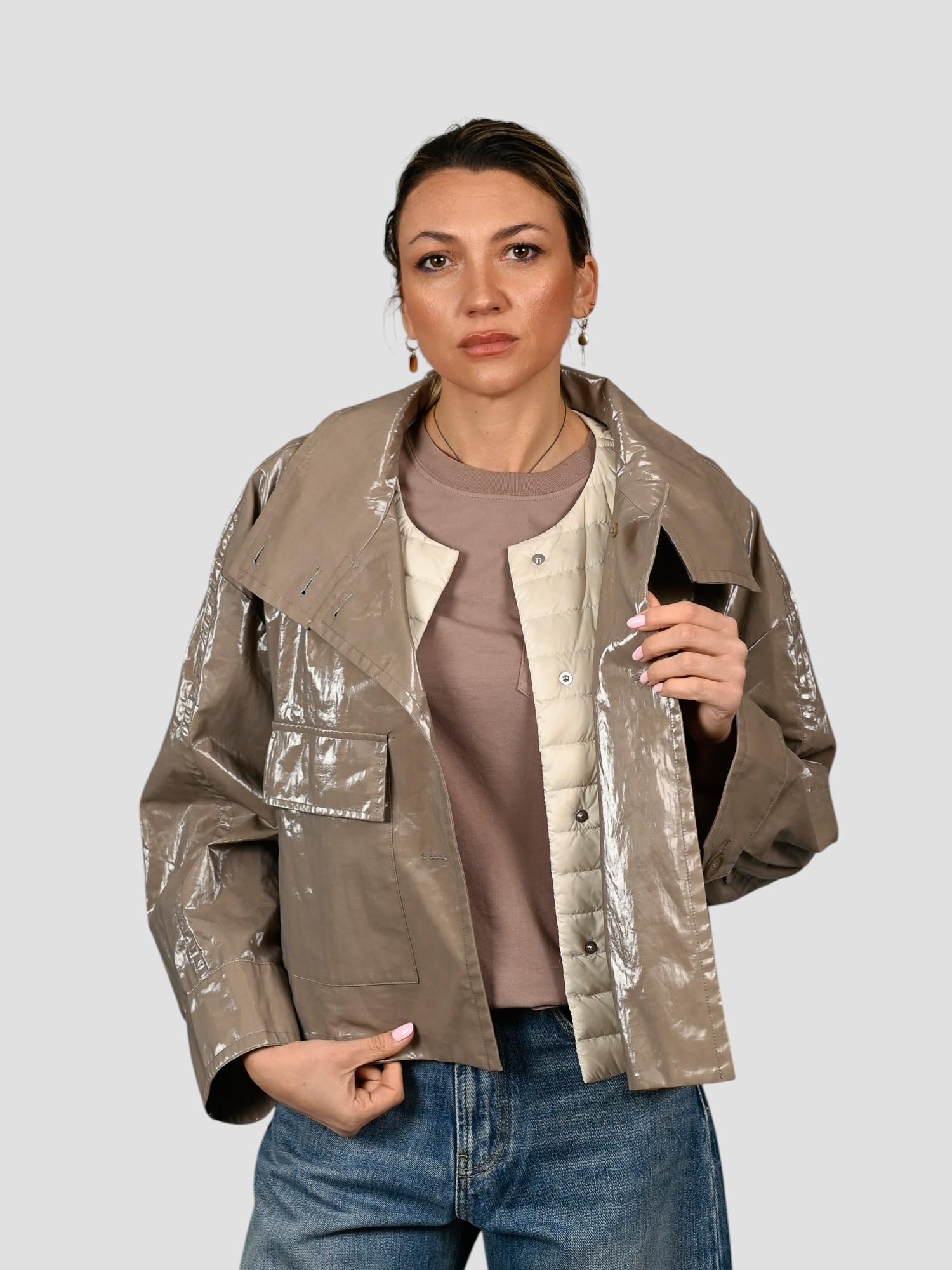 Giacca spalmata ELINA fango ELINA FANGO DUNO 