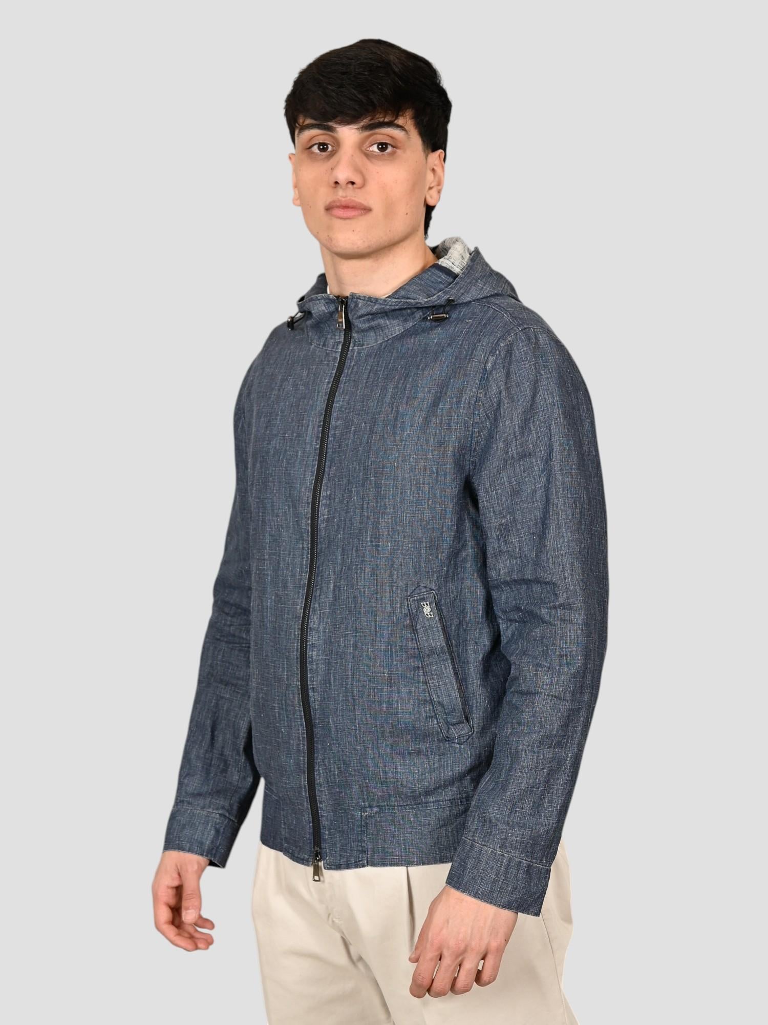 Giubbino blu MILLS 560 lino MILLS560 BLU BOB 