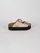 Sandalo donna AMALIA beige in pelle AMALIA540 WHITE CUBANAS 