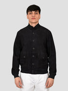 Giubbino suede RIVERSIDE SEAMLESS dark blu RIVERSIDE SEAMLESS DARK BLU THE JACK LEATHERS 