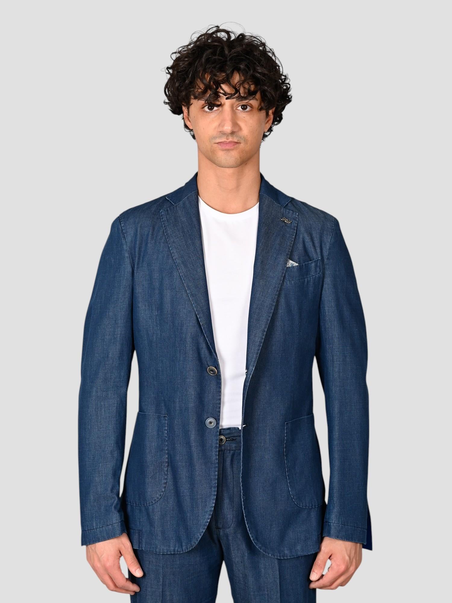 Abito denim SUIT 539 lino cotone SUIT539 DENIM BOB 