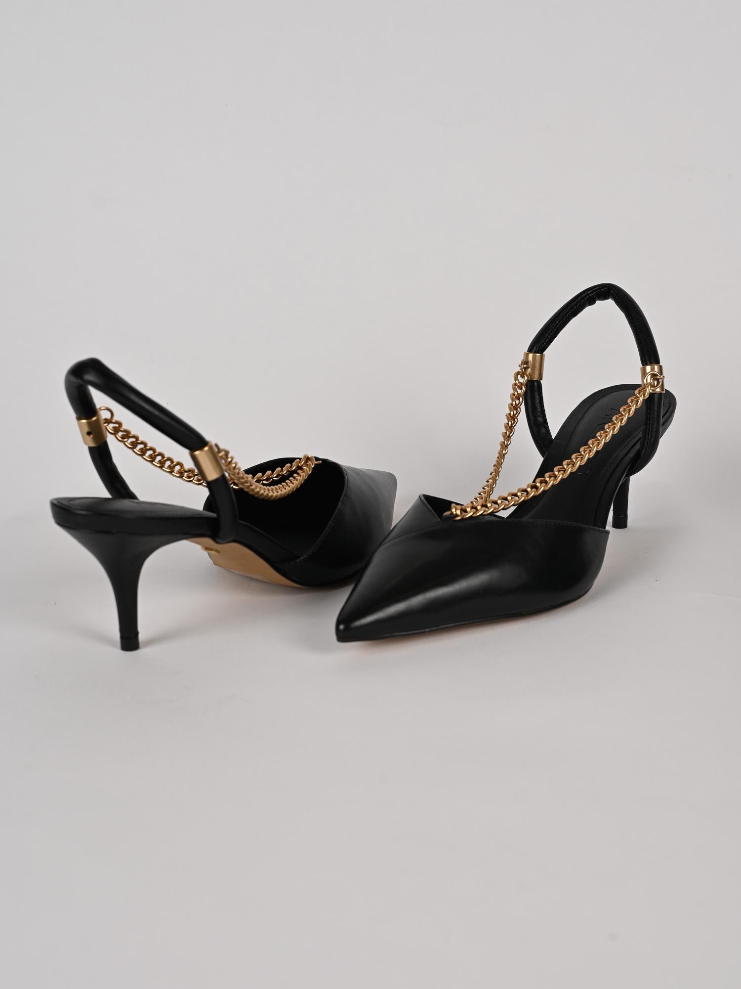 Décolleté donna nero in pelle A12757012 50008 AREZZO 