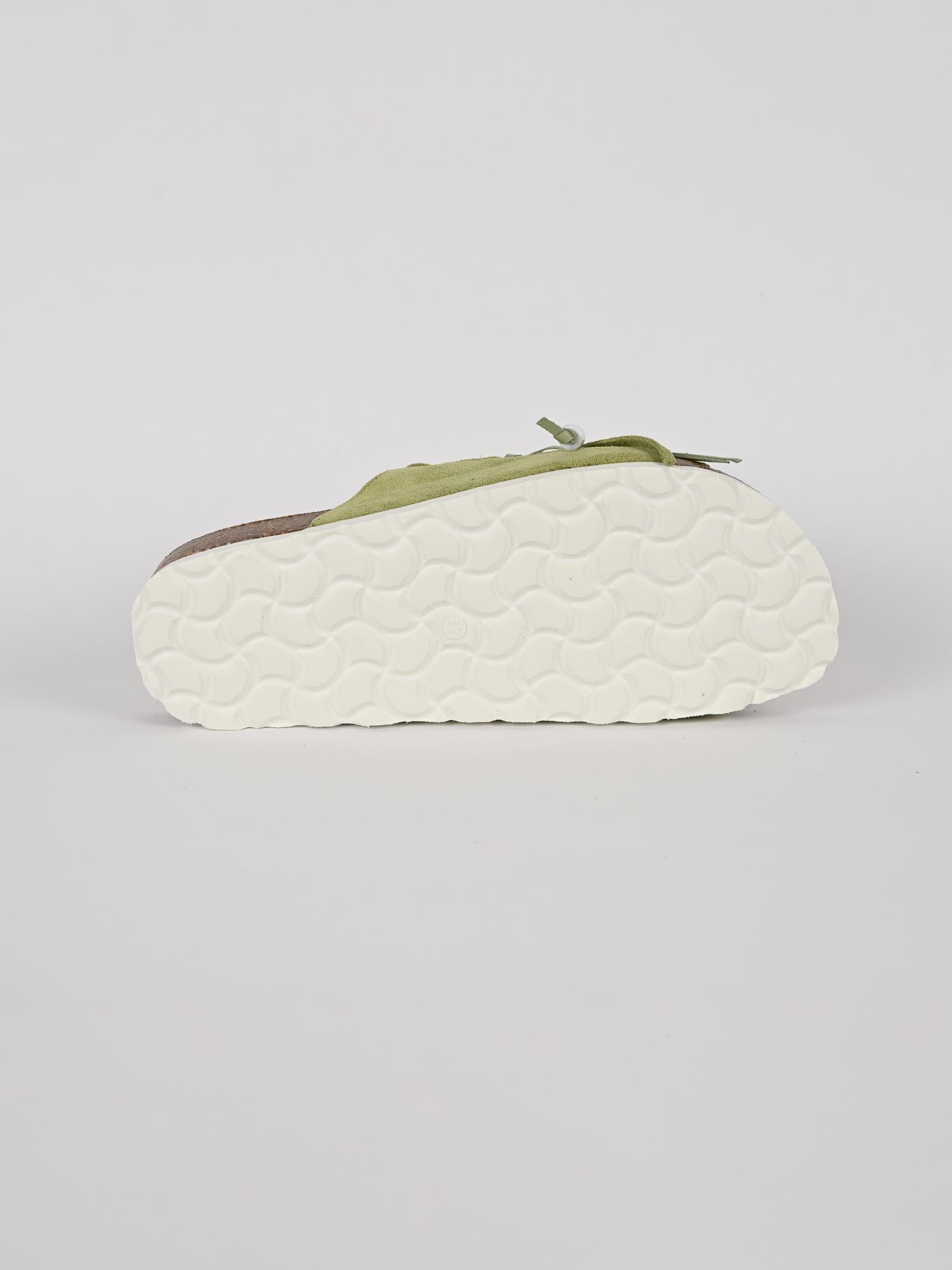 Ciabatta frange MAITE PASTEL suede menta MAITE PASTEL MENTA LAGOA 