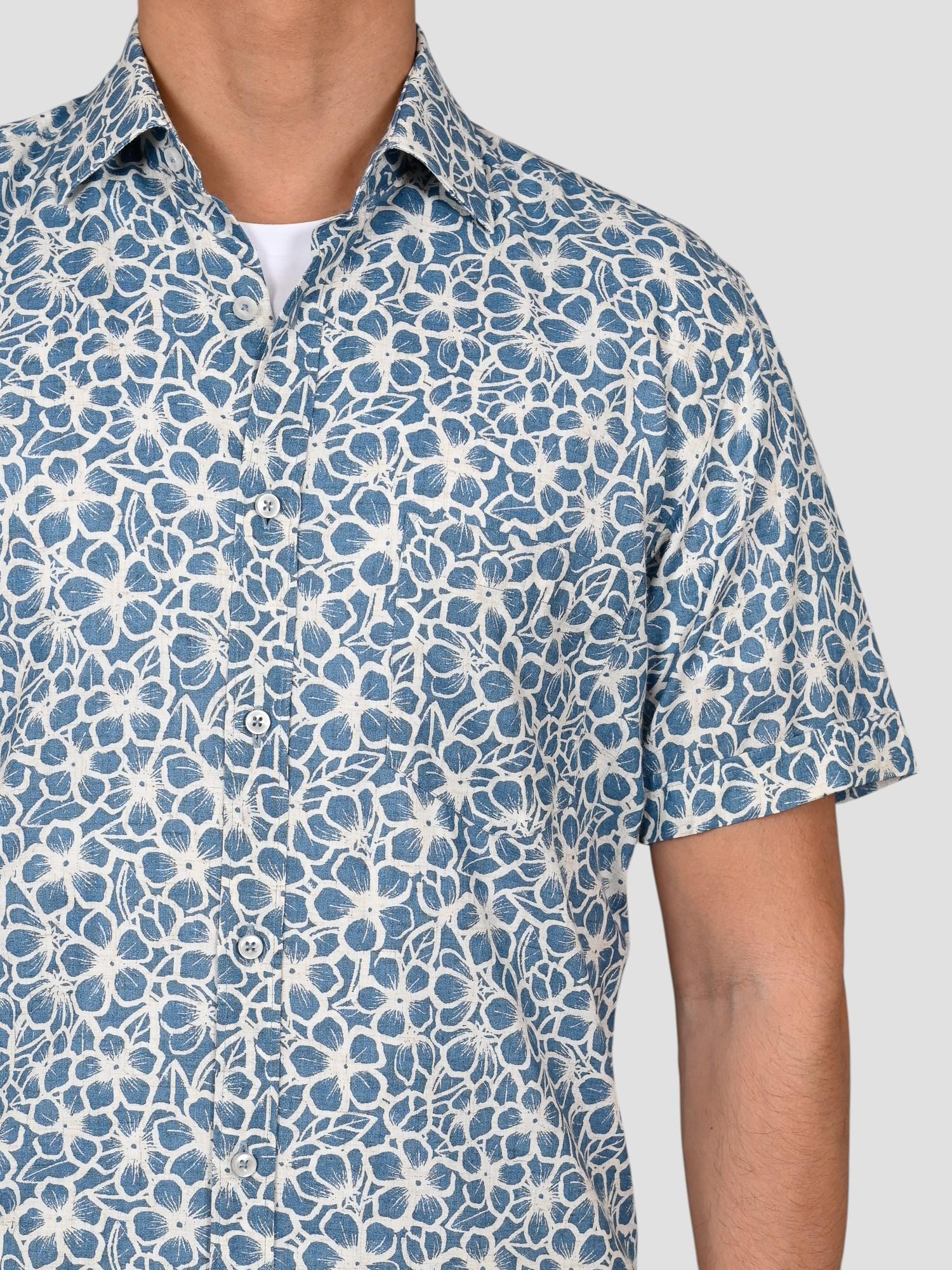 Camicia floreale TA66 8823 celeste TA668823 002 MARCUS 