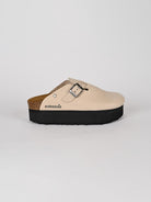 Sabot donna MARIA beige in pelle MARIA580 WHITE CUBANAS 