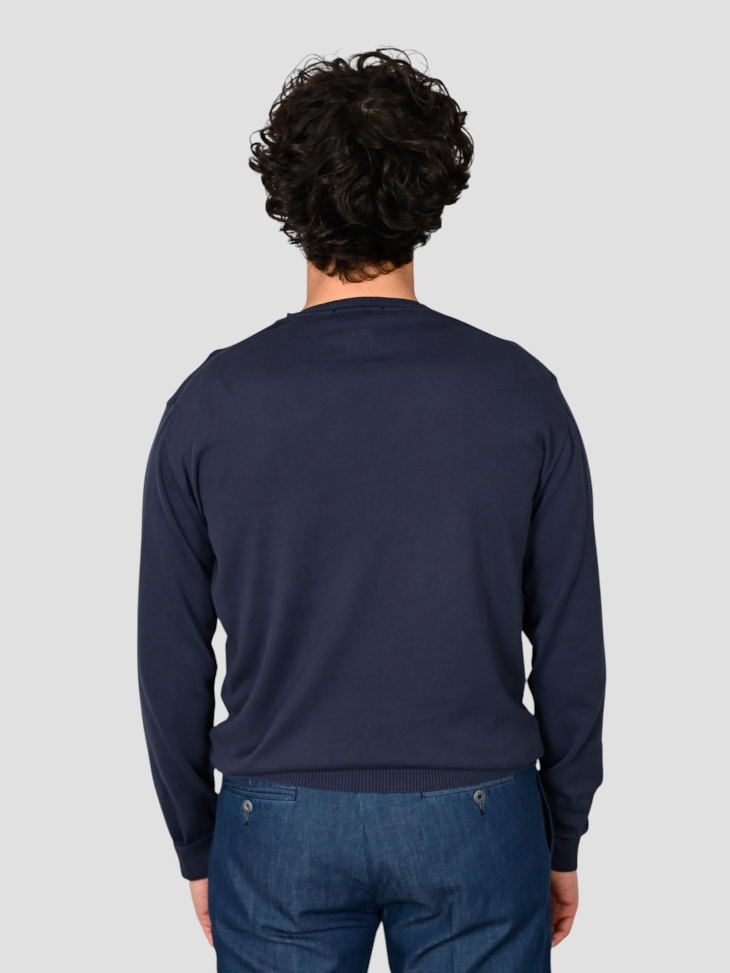 Maglia girocollo WO 0855 923 blu WO 0855 923 BLU WOOL & CO. 