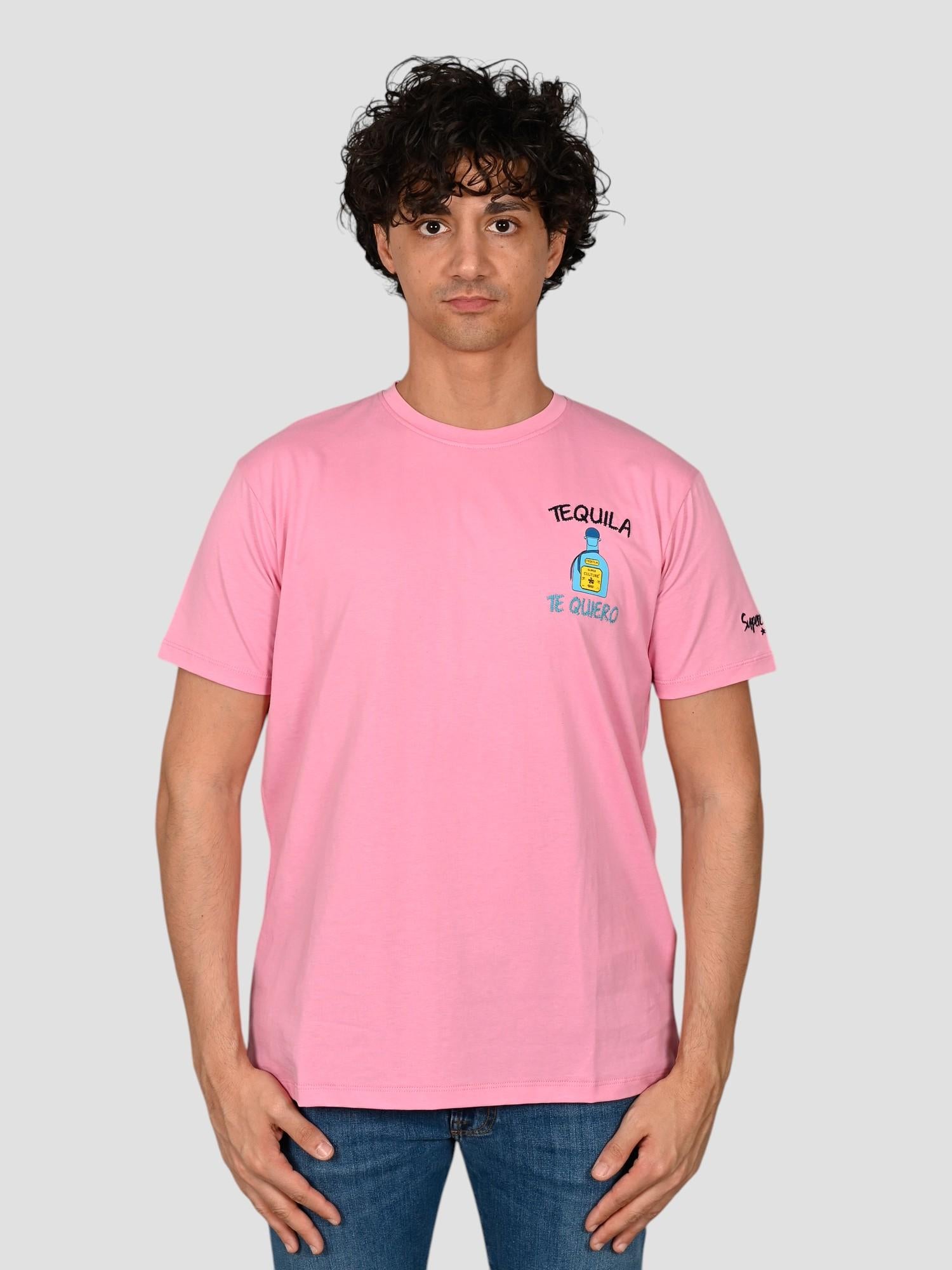 T-shirt A1105 ROSA tequila te quiero A1105 ROSA SUPERCULTURE CLOTHING 