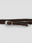 Cintura artigianale TRECCIA MORO pelle TRECCIA 025 MORO ALBERTO LUTI 