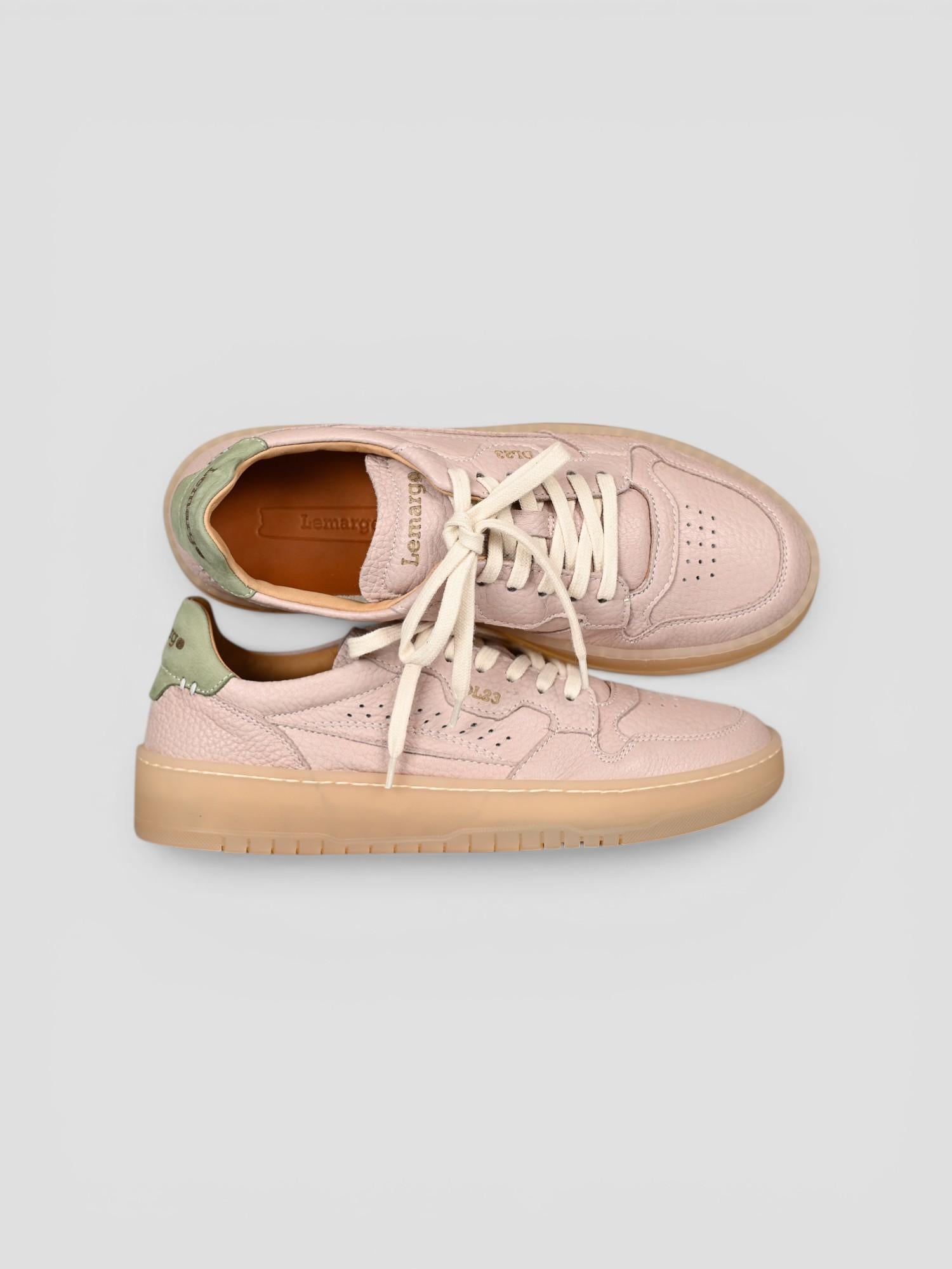 Sneakers nude HC01B nabuk green HC01B SOFFIO NUDE LEMARGO 