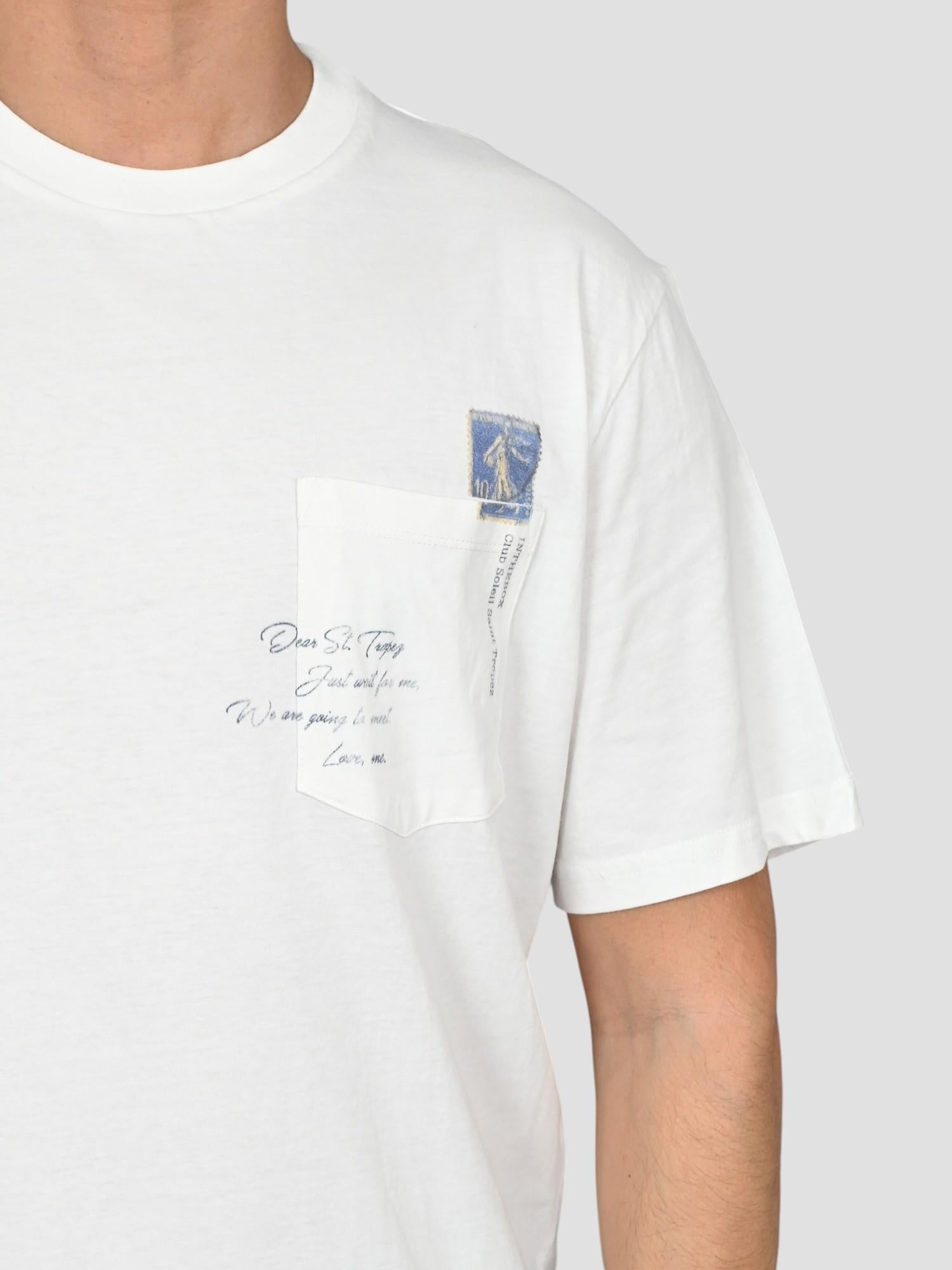 T-shirt panna POCKET POSTCARD SS260016 PANNA INTHEBOX 