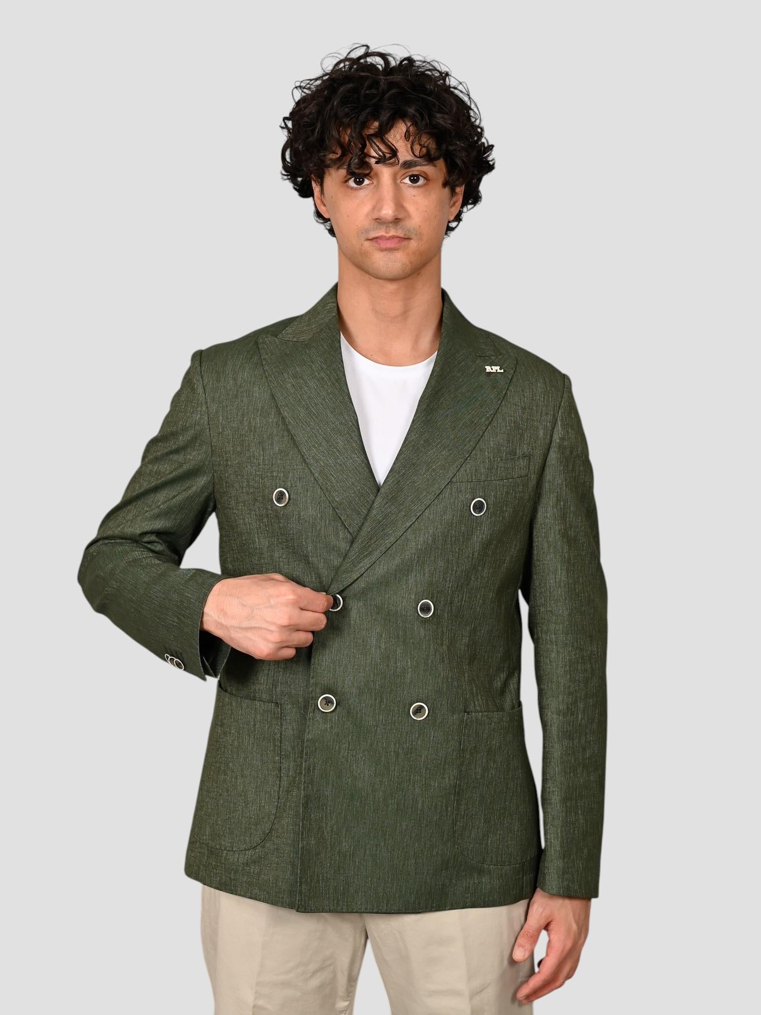 Blazer doppiopetto G22 BOA verde fiammato G22 BOA VERDE RPL 