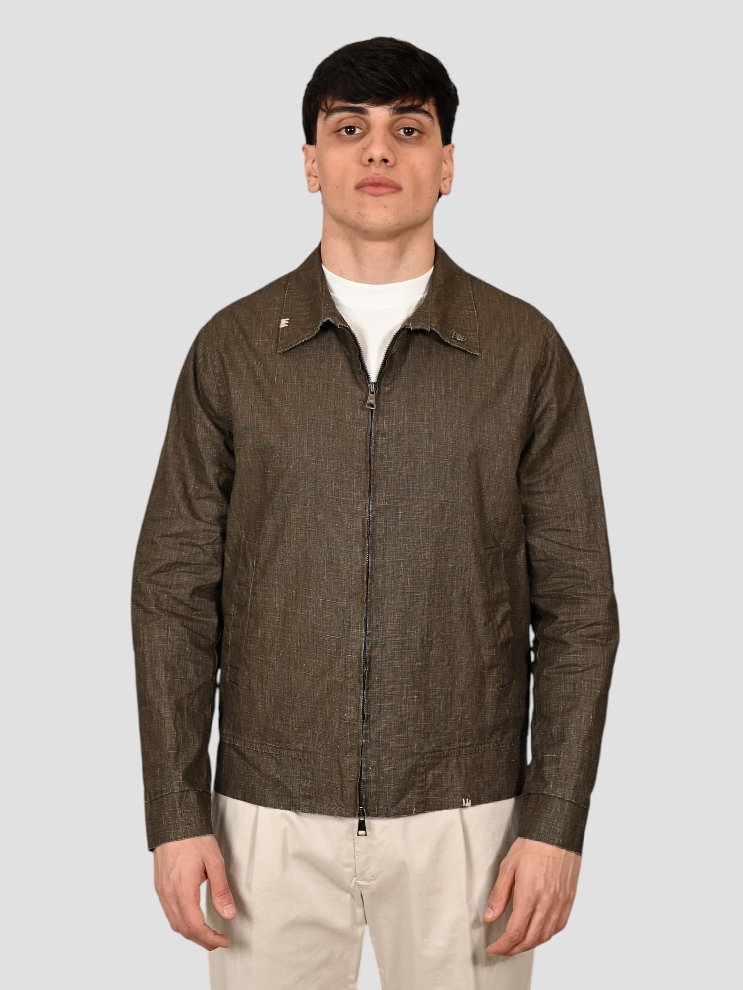 Giubbino brown FORES T559 lino FOREST559 BROWN BOB 