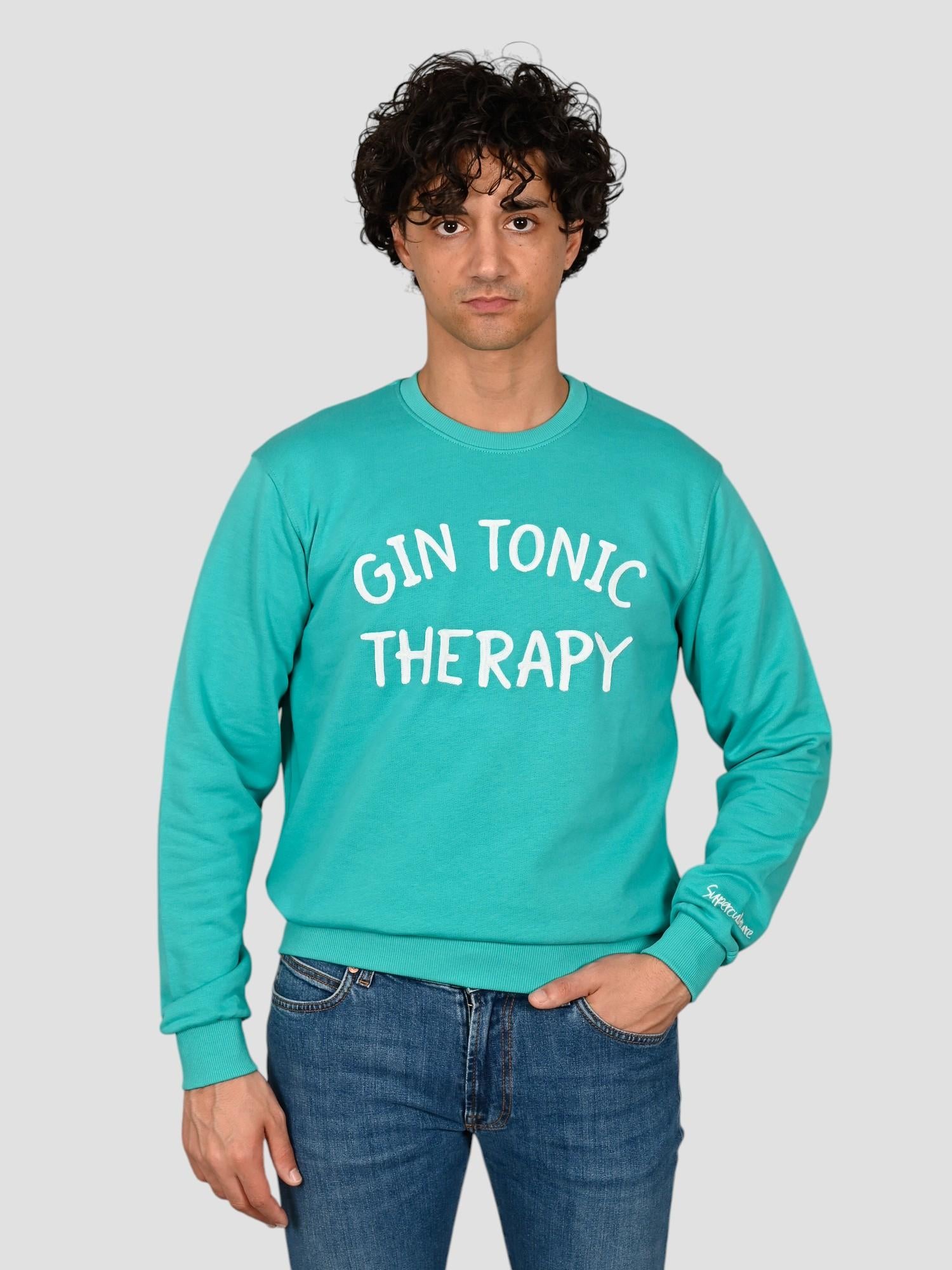 Felpa leggera A1137 VERDE gin tonic A1137 VERDE SUPERCULTURE CLOTHING 