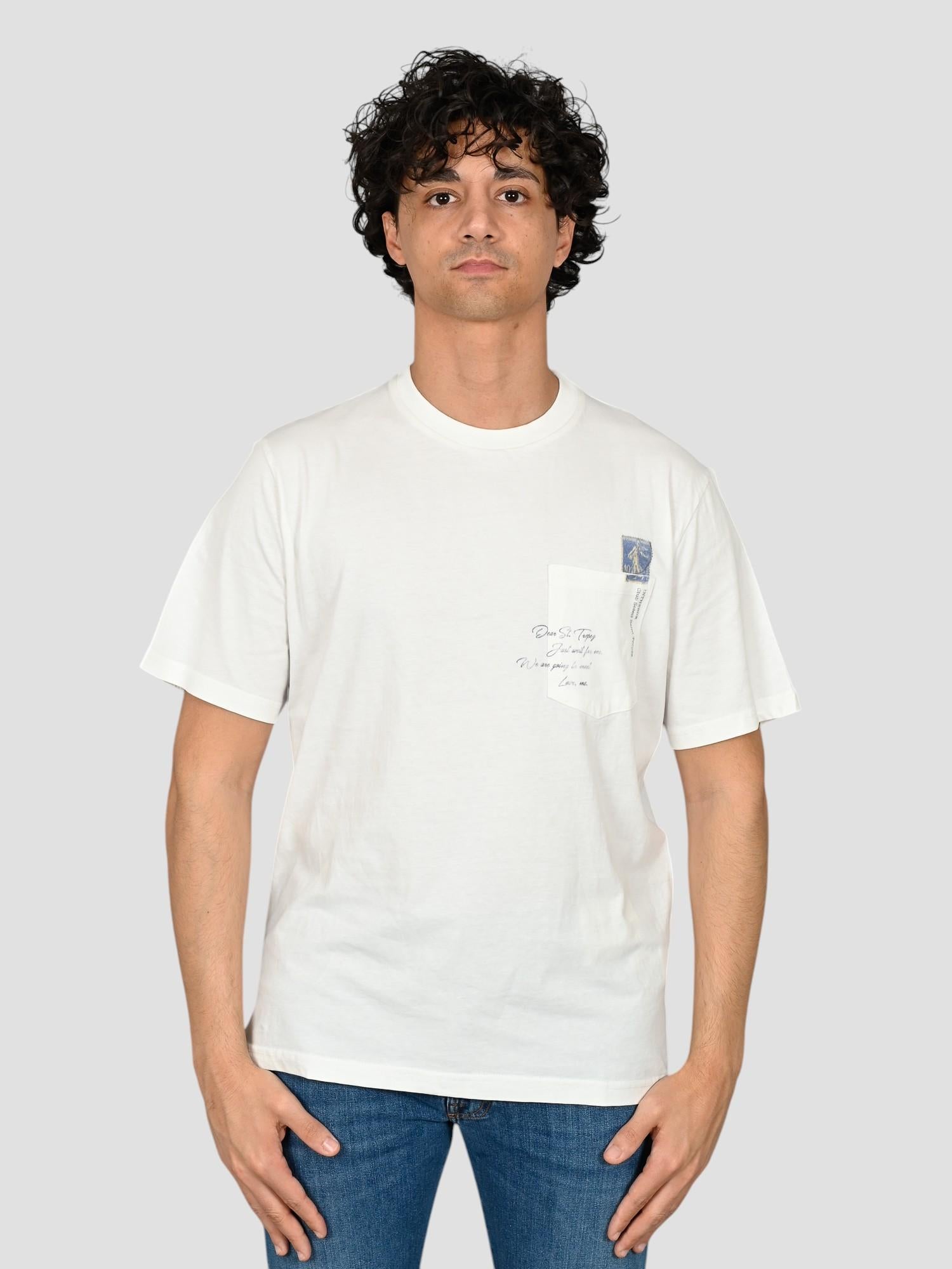 T-shirt panna POCKET POSTCARD SS260016 PANNA INTHEBOX 