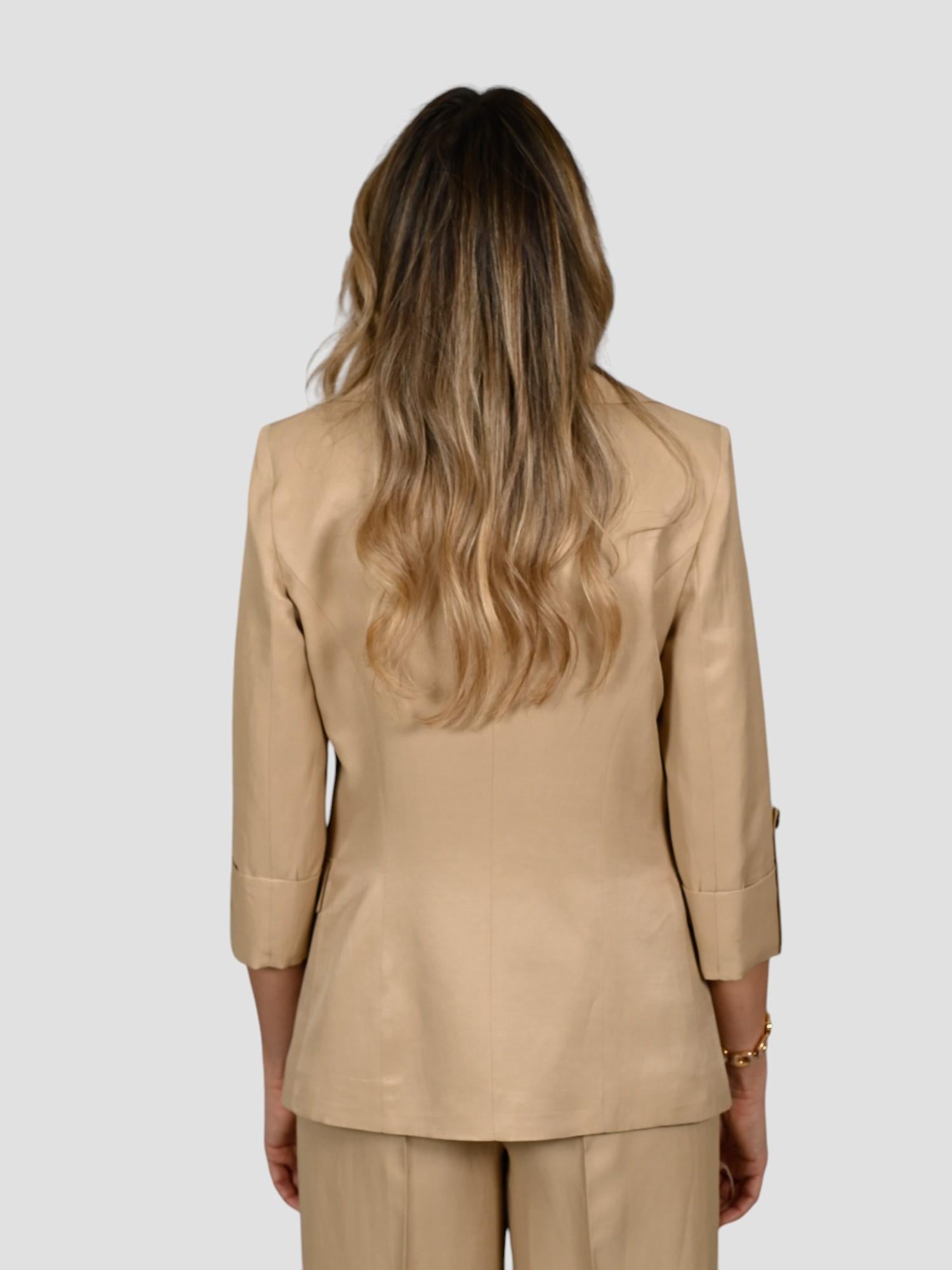 Blazer sabbia AN31155U viscosa lino AN31155U147 BEIGE ANITIE' 