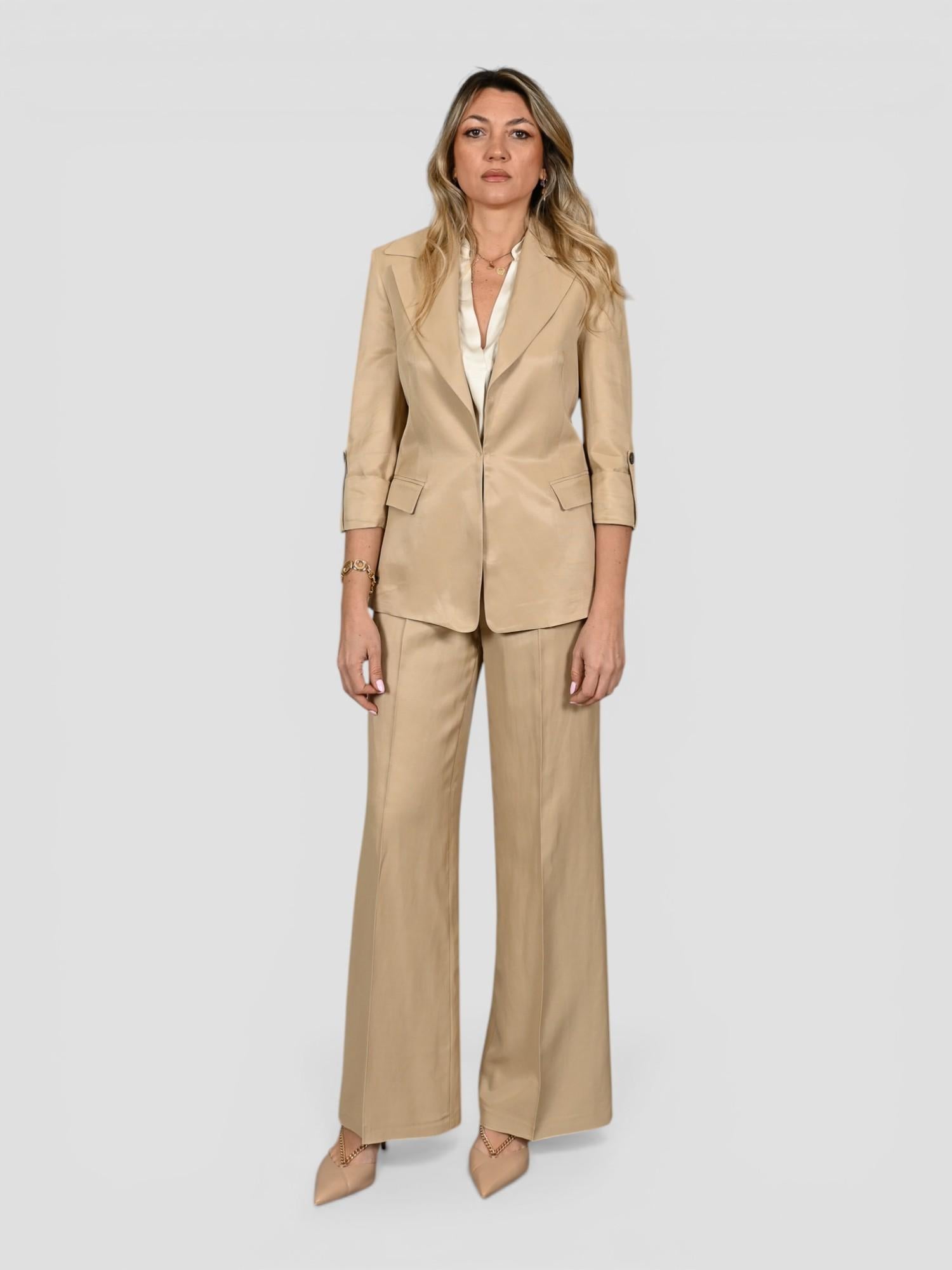 Blazer sabbia AN31155U viscosa lino AN31155U147 BEIGE ANITIE' 