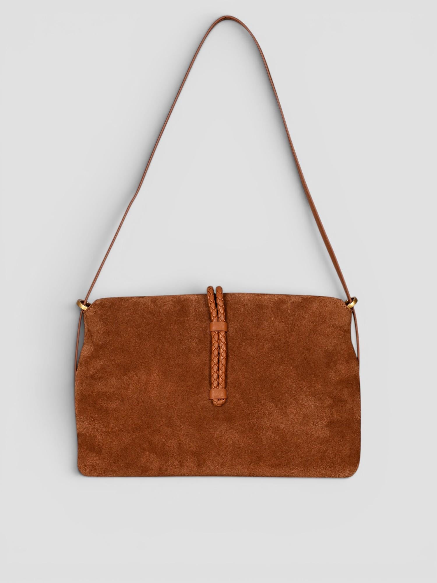 Big shoulder BAUDELAIRE SUEDE tobacco N61-BG-11 SUEDE TOBACCO NO:RAE 