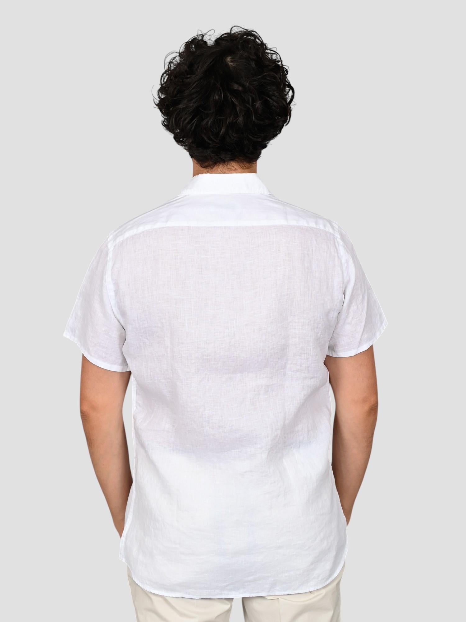 Camicia bianca 16U4 8837 puro lino 16U48837 001 MARCUS 