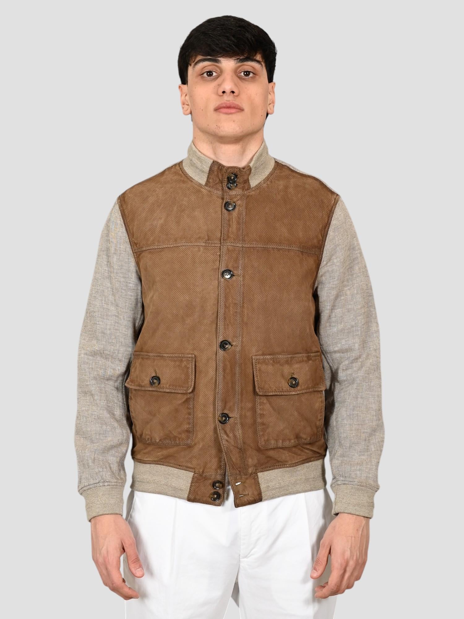 Giubbino TAURUS PERFO TWILL dreamwood TAURUS PERFO TWILL DREAMWOOD THE JACK LEATHERS 